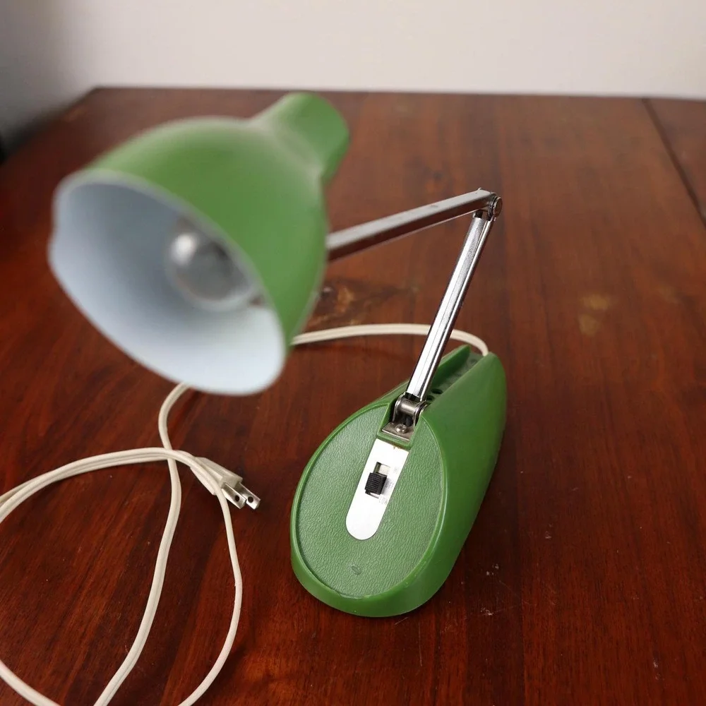 Mid-Century Avocado Green‎ Articulating Library Desk Lamp